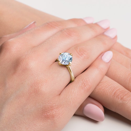 Pierścionek zaręczynowy The Light: złoty, diament